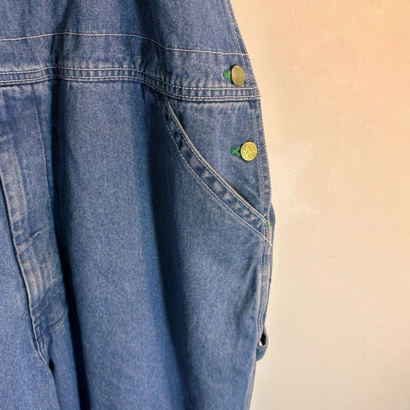 LIBERTY JEANS Sz 44 x 32 Overalls Carpenter Style Pockets Adjustable Straps - Picture 6 of 14